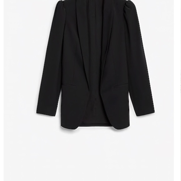 Long Puff Sleeve Boyfriend Blazer - Picture 3 of 3